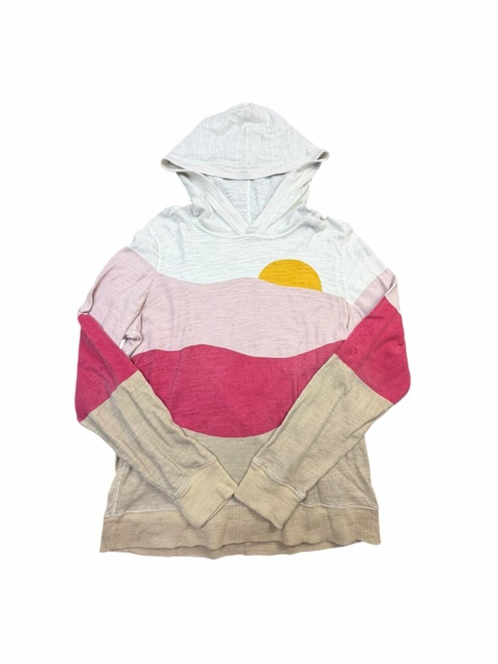 Faherty Sunset Colorblock Lightweight Hooded Sweater Women’s Medium